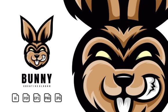 Bunny Mascot Logo: Your Ultimate Editable Template for Gaming and Sports Branding