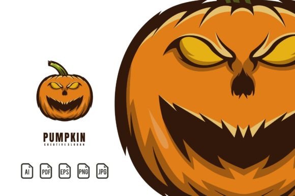 Unleash Your Brand's Fun Side with This Pumpkin Mascot Logo