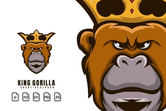 Unleash Your Brand's Power with a King Gorilla Mascot Logo
