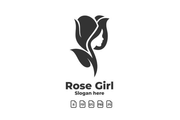 Unleash Your Brand's Spirit with the Rose Girl Mascot Logo