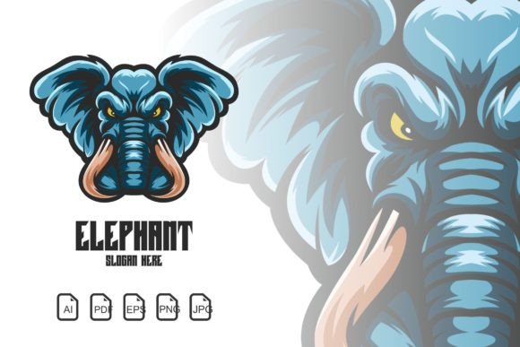 Unleash Your Brand's Strength with a Powerful Elephant Mascot Logo