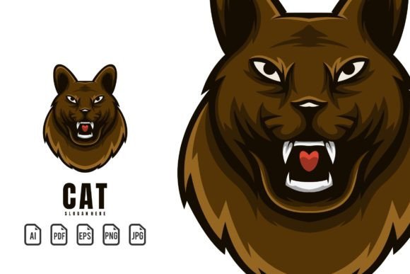Unleash Your Brand with the Cat Mascot Logo Template
