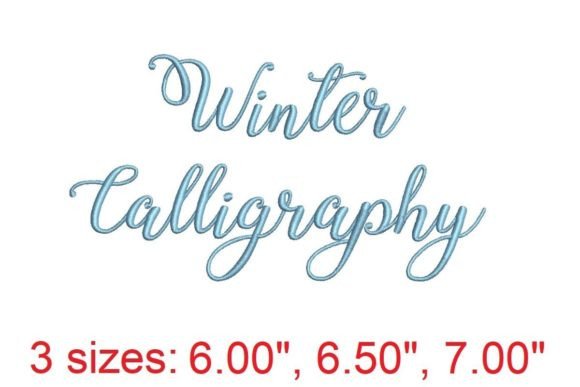 Winter Calligraphy: A Script Font for Elegant Embroidery Projects